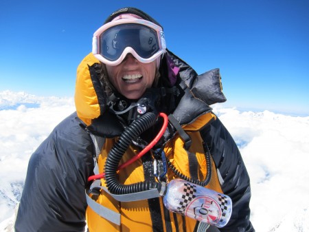 Billi on Manaslu 01.10.2010....using supplemental Margaritas